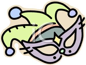 300x228 Mardi Gras Mask Clip Art Image