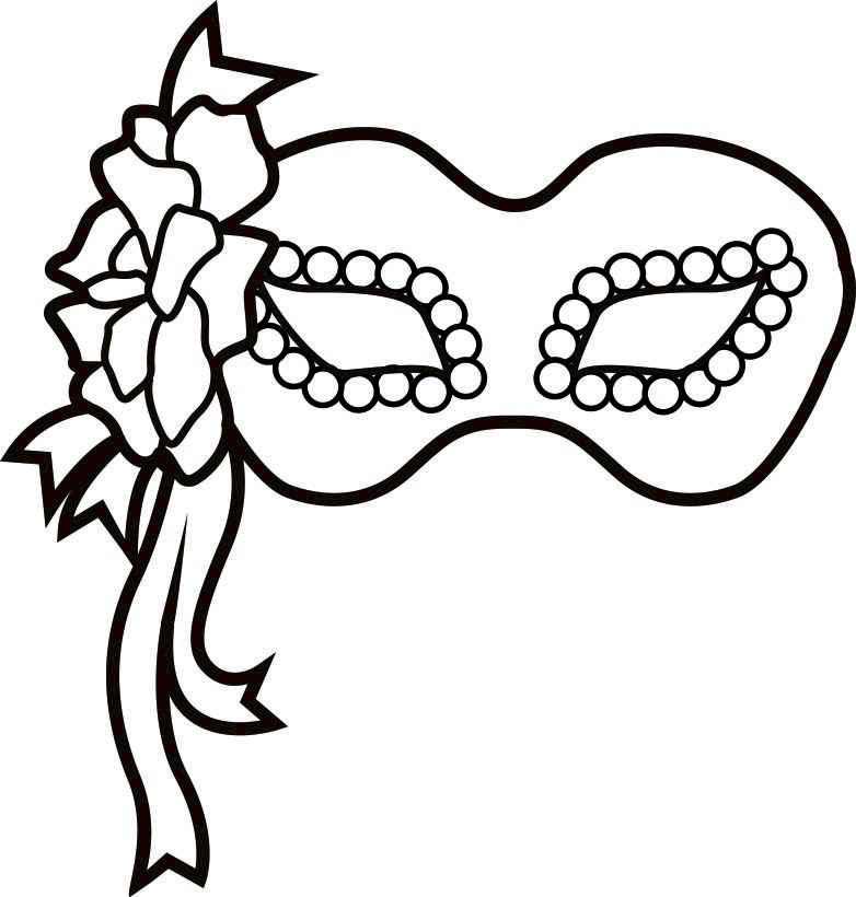 782x820 Mardi Gras Masks Coloring Pages