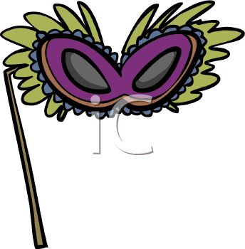 344x350 Mardi Gras Masquerade Mask