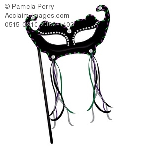 300x300 Art Illustration Of A Mardi Gras Mask