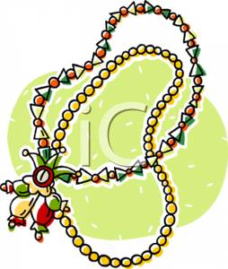 254x300 Gras Beads With A Jester Talisman Clipart Picture