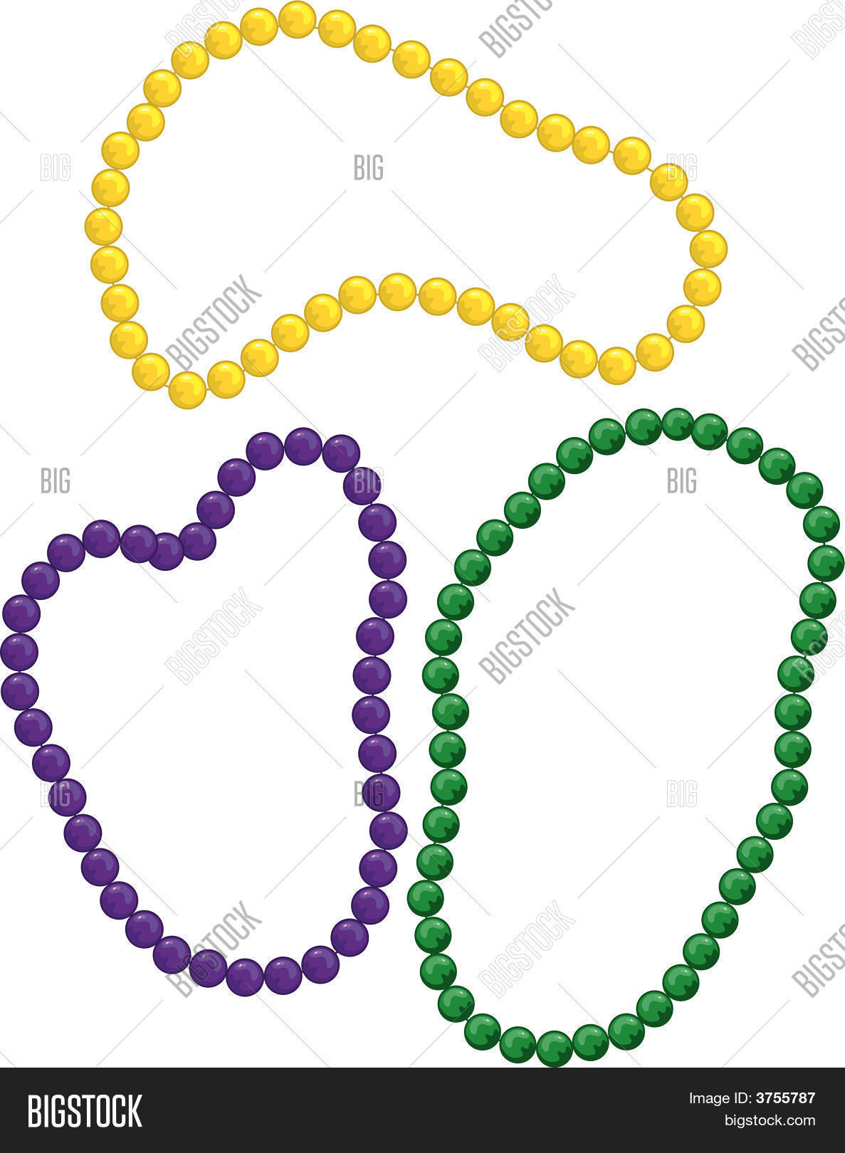1187x1620 Mardi Gras Beads Vector Amp Photo Bigstock
