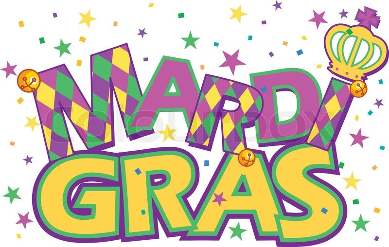800x508 Mardi Gras Type Treatment With Crown Stock Vector Colourbox