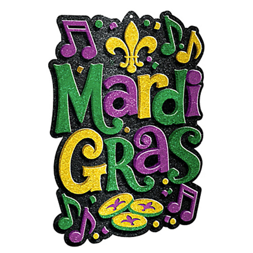 500x500 Glitter Mardi Gras Sign Ultimate Party Super Store