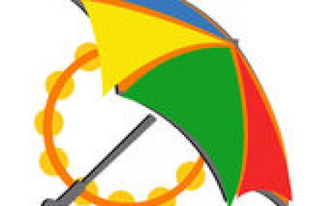 450x300 Mardi Gras Umbrella Clip Art