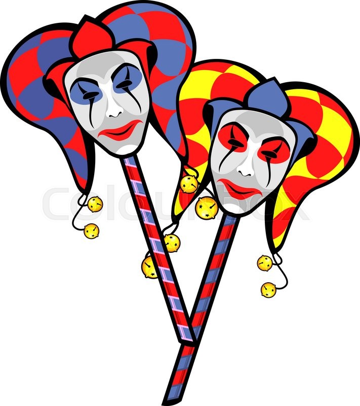 711x800 Cliprt Illustration Of Cartoon Mardi Gras Jester Holding