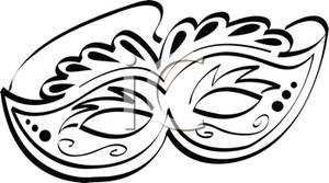 300x167 Masks Black And White Clipart