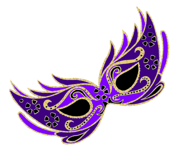 640x542 Masquerade Clipart Purple