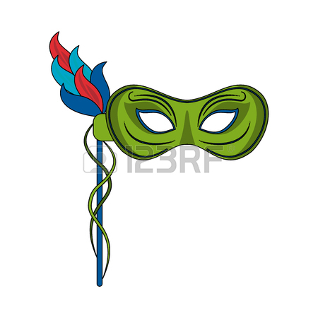 450x450 Mardi Gras Mask Icon Vector Illustration Graphic Design Royalty