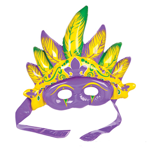 500x500 Mardi Gras Mask Inflatable Blow Up Fancy Dress Accessory