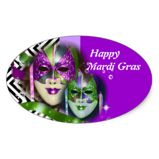 324x324 Mardi Gras Mask Stickers Zazzle