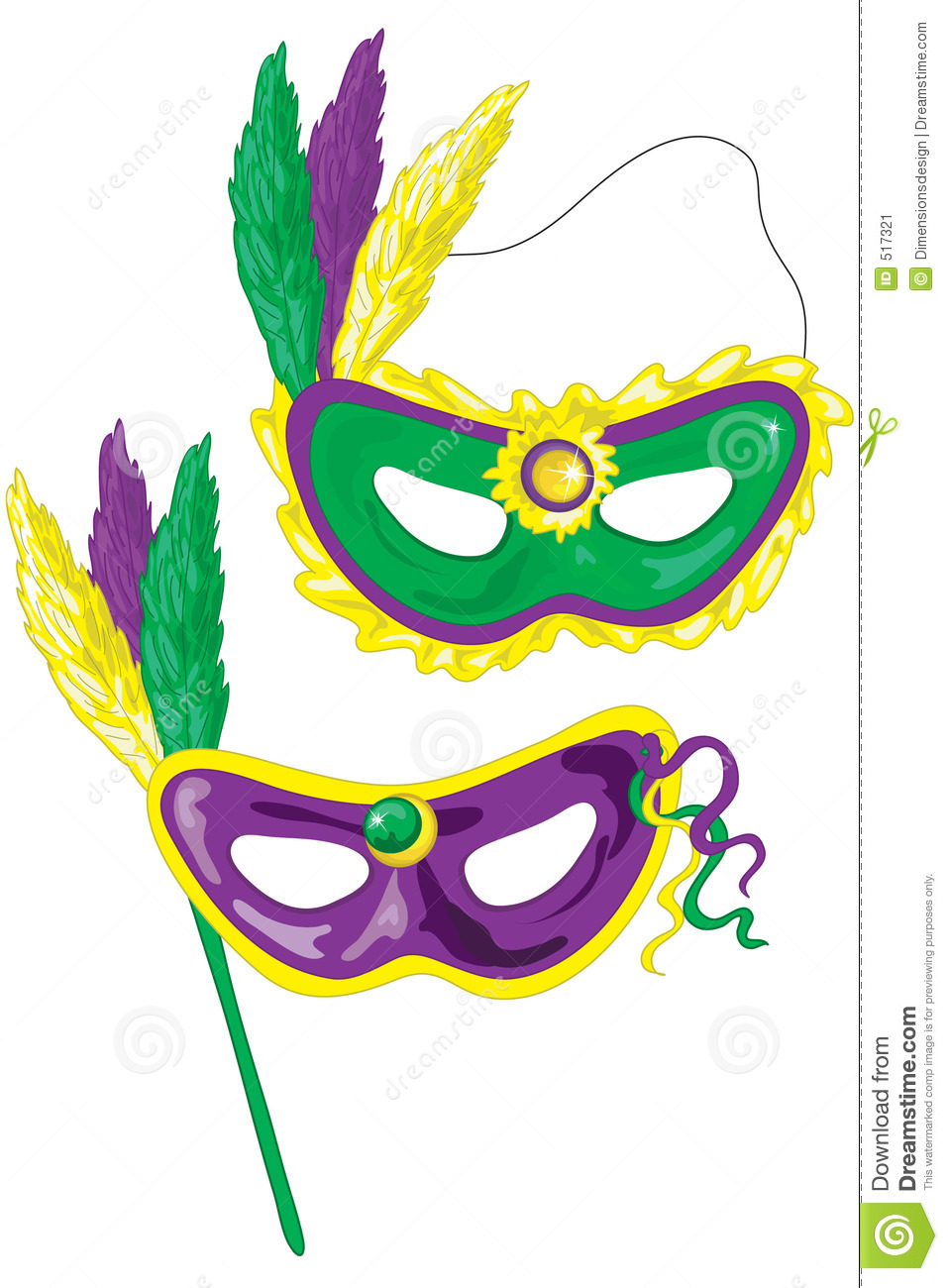 957x1300 Mardi Gras Masks Clip Art