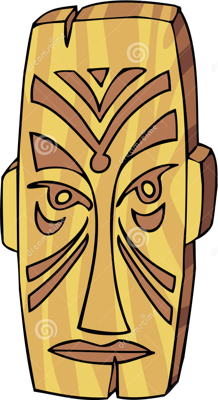 709x1300 Tiki Mask Clip Art