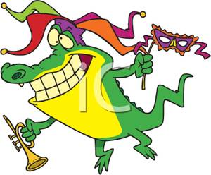 300x248 Free Clipart Imagenlligator Wearing Jester's Hatnd
