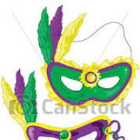 200x200 Mardi Gras Mask Drawing