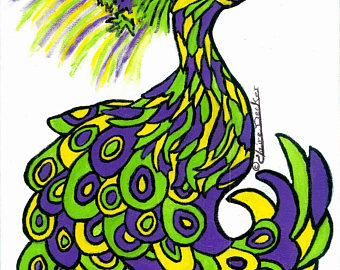 340x270 Mardi Gras Peacock Etsy