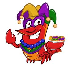 236x219 Mardi Gras Crawfish Clipart