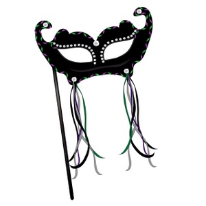 300x300 Mardi Gras Clipart Image Black Mardi Gras Mask With A Handle