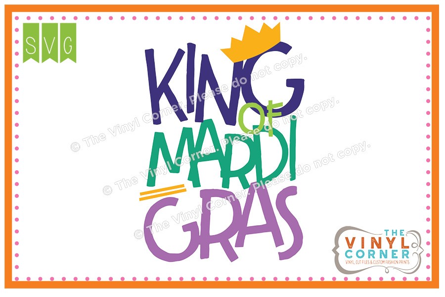 900x600 Applique Corner King Of Mardi Gras Svg Clipart Design