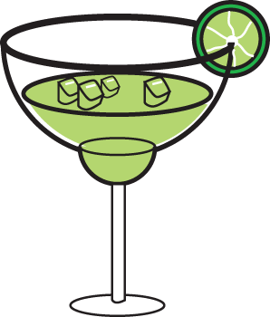 298x350 Margarita Clipart Black And White