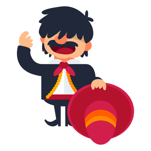 512x512 Mariachi Signing Cartoon