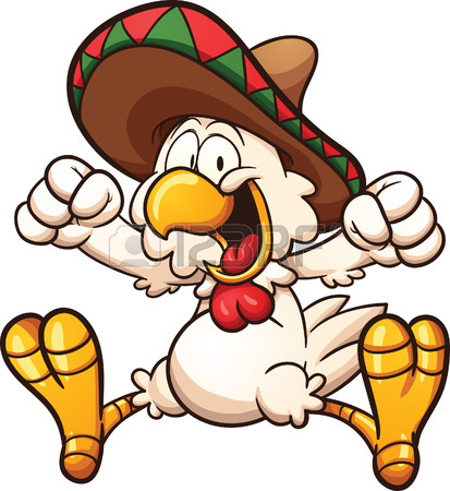 413x450 Mexican Chili Pepper Holding Two Guns. Vector Clip Art