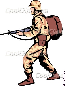 228x300 Military Man Vector Clip Art