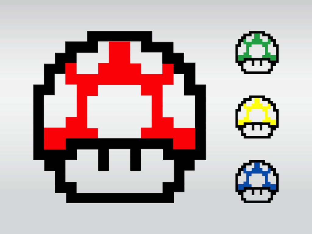 1024x769 Mario Mushroom Clipart