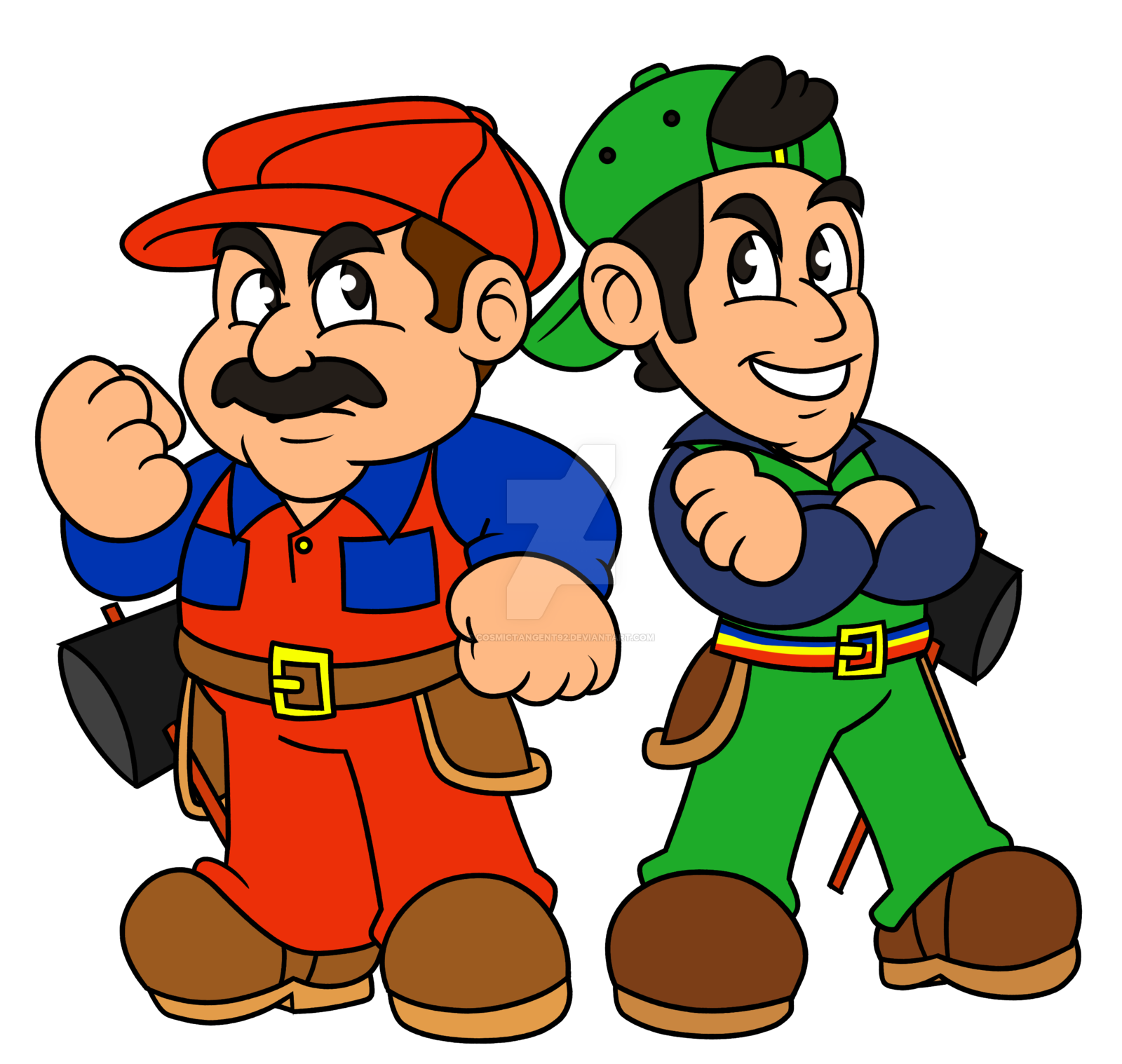 1600x1518 The Mario Brothers By Cosmictangent92