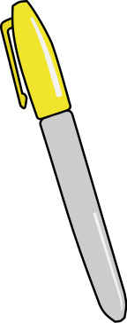 144x364 Marker Clipart Yellow