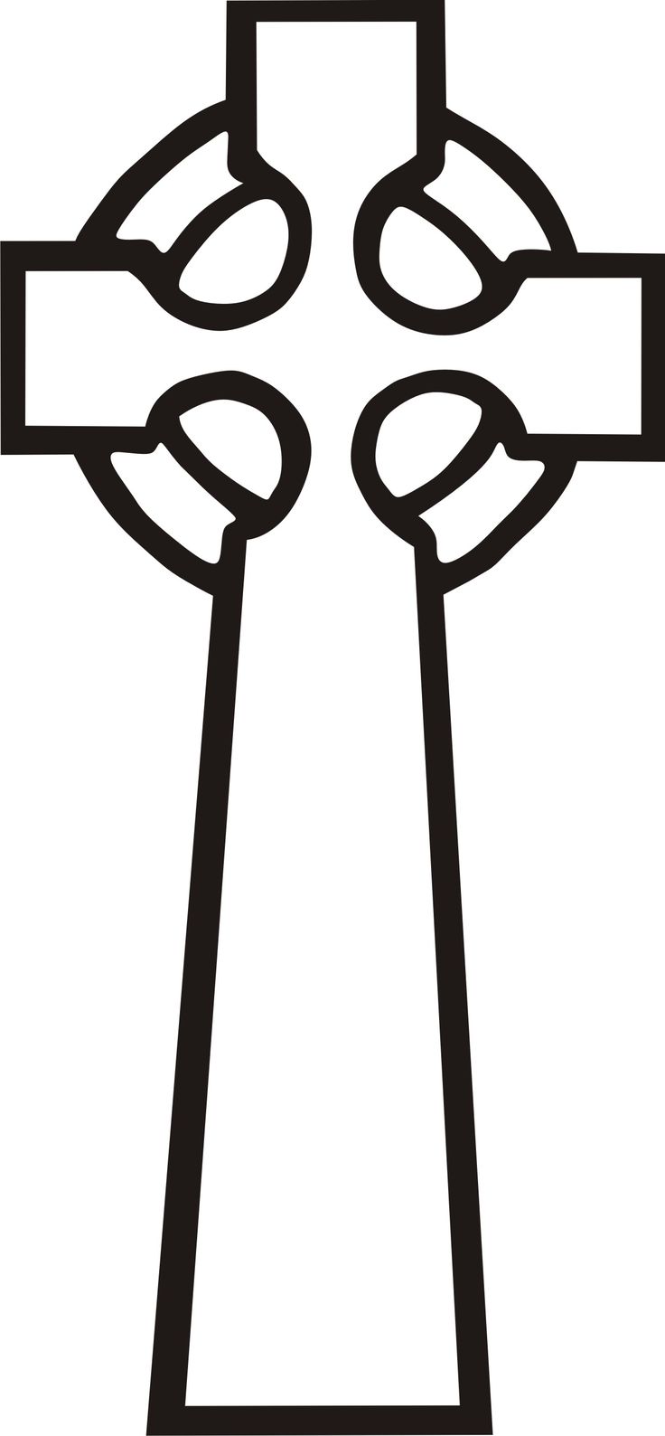 736x1588 Free Cross Clipart Black And White Cliparts