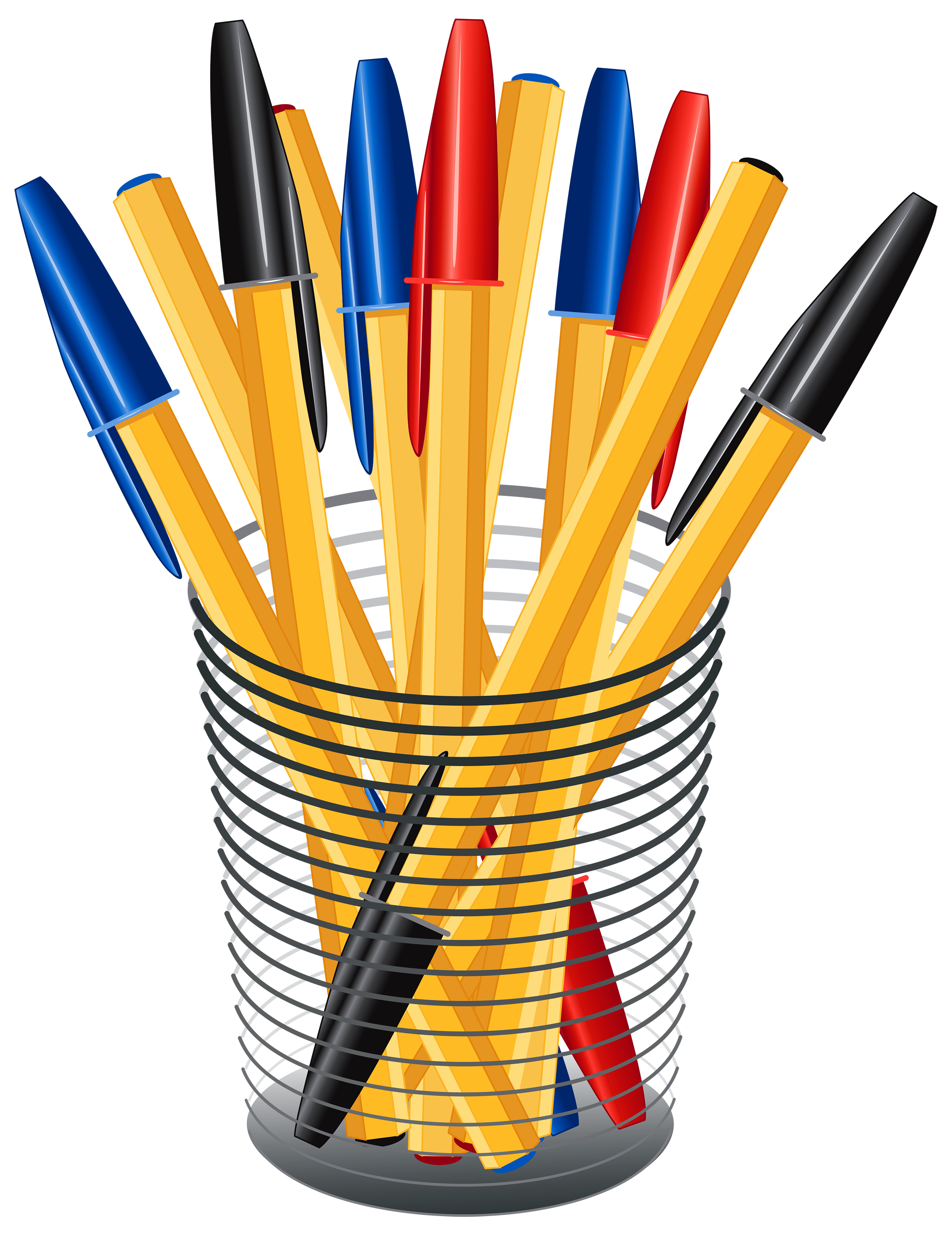 2313x3000 Metal Cup With Pens Png Clip Art