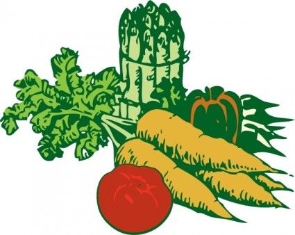 425x338 Market Vegetables Clipart