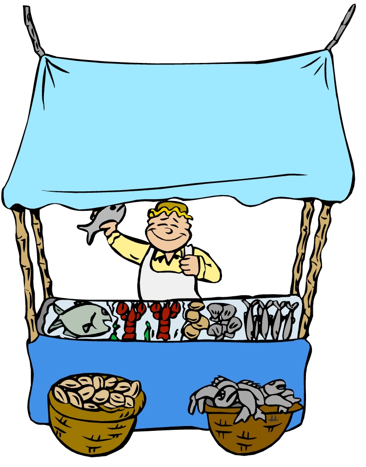750x957 Fish Market Clipart