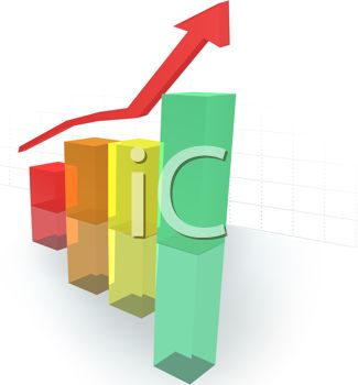 325x350 Bar Chart With An Arrow Showing A Marketing Growth