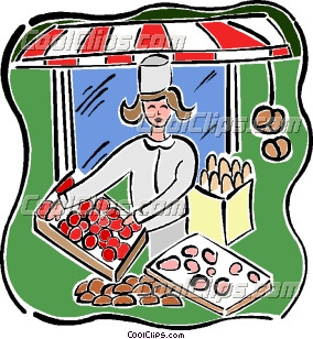 284x308 Outdoor Market, Clip Art