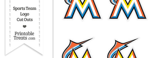 610x229 Small Florida Marlins Logo Cut Outs Printable