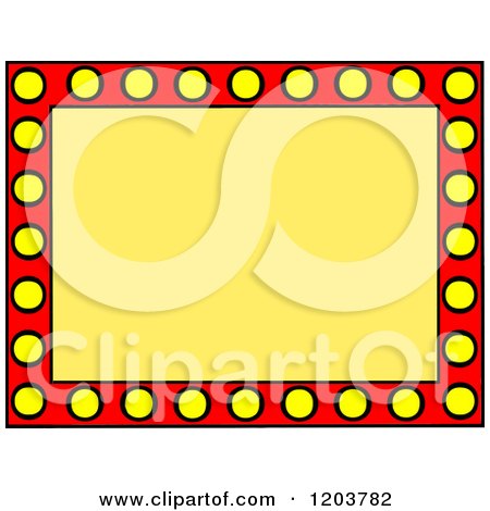 450x470 Cartoon Of A Red And Yellow Marquee Sign With Text Space