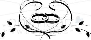 300x132 Clipart Two Rings Wedding Ring Clipart
