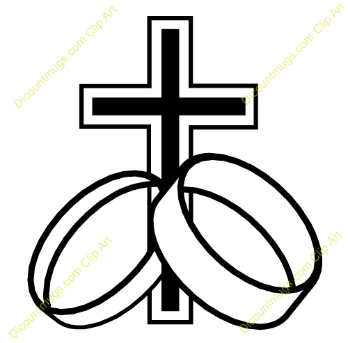500x493 Clipart Cross Ring Wedding