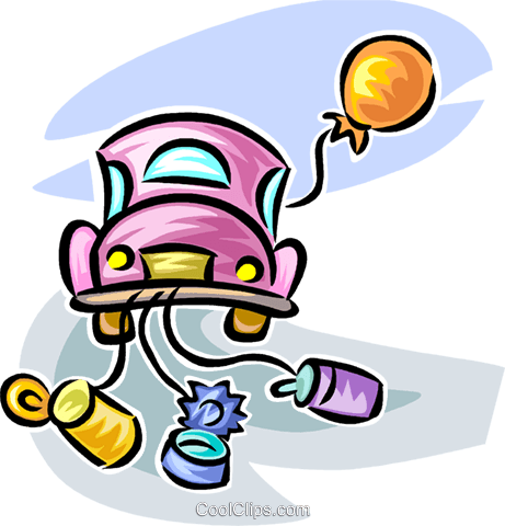 461x480 Just Married Couple Driving Away Royalty Free Vector Clip Art