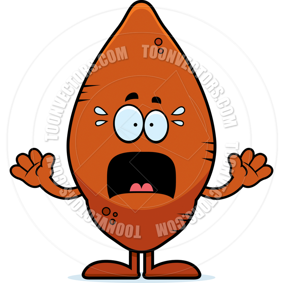 940x940 Cartoon Sweet Potato Scared By Cory Thoman Toon Vectors Eps