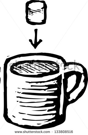 307x470 Marshmallows Black And White Clipart