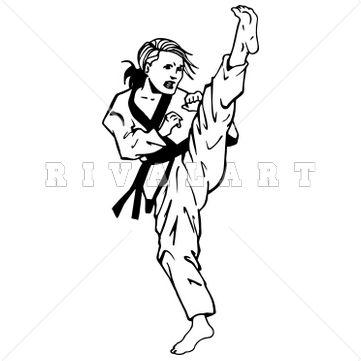 361x361 Taekwondo Kick Clip Art