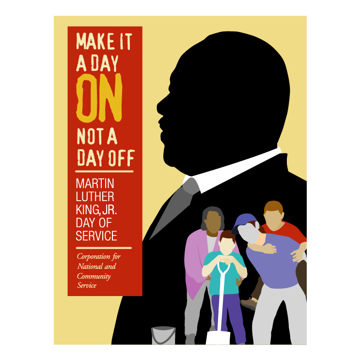 745x745 Martin Luther King Jr Day Of Service Free Vector 4vector