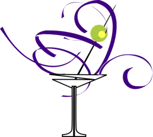 300x270 Purple Martini Glass Clip Art