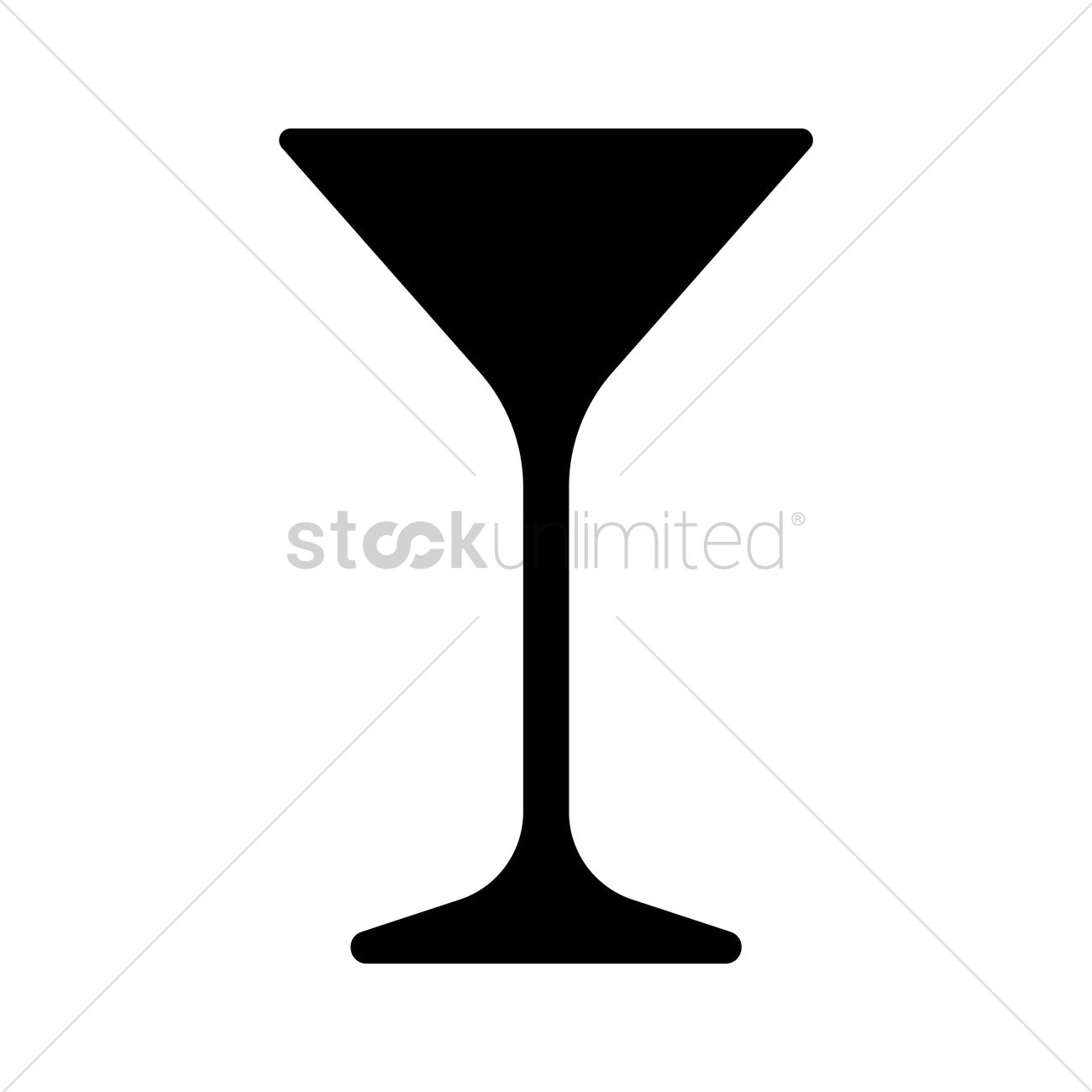 1300x1300 Cocktail Glass Silhouette Vector Image