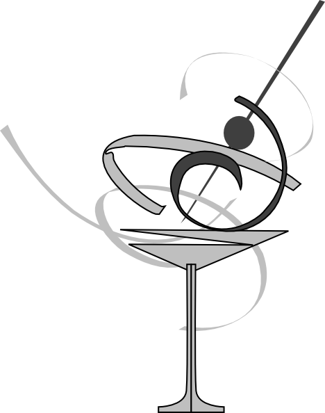 468x594 Black And White Martini Glass Edited Clip Art