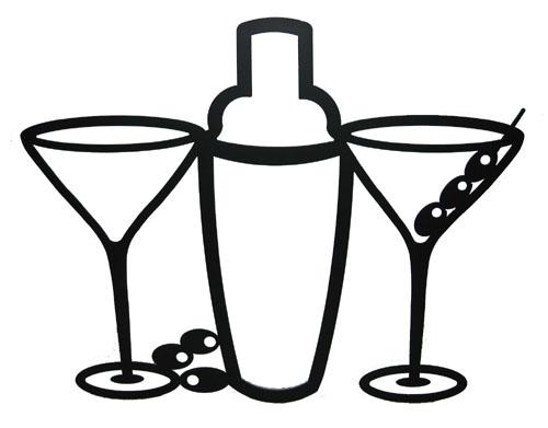 500x391 Martini Glasses Clipart