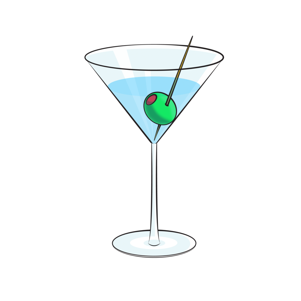 1024x1024 Cartoon Martini By Deathbycartoon